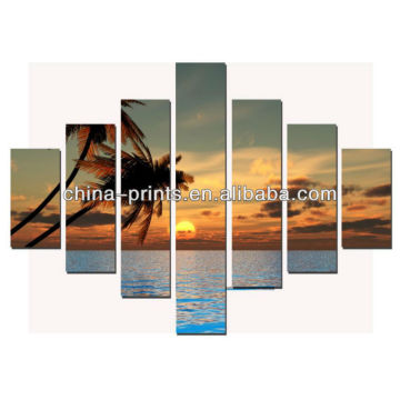 HD Wall Art Sunset Seaside Photos Canvas Painting panels